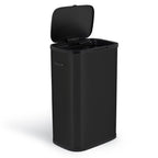 Poubelle Push Pression Inox Portland - 60L - Noir