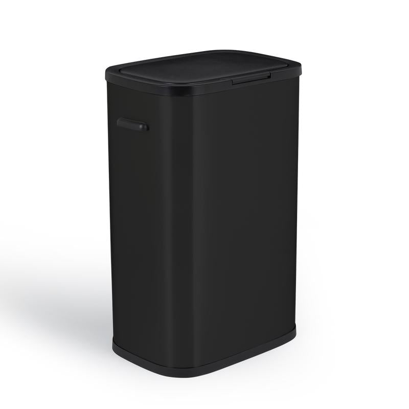 Poubelle Push Inox Portland - 60L - Noir