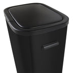 Poubelle Push Pression Inox Portland - 60L - Noir