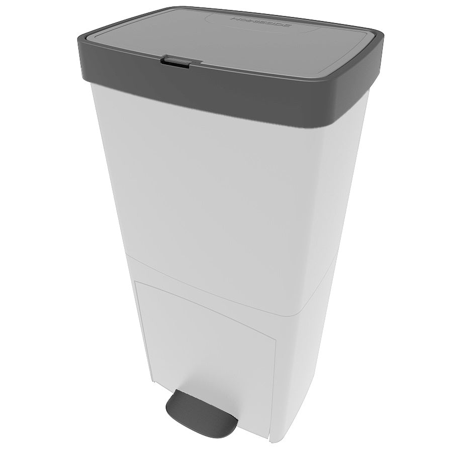 Poubelle De Tri Pédale Picea - 70L - 3Bacs - Blanc