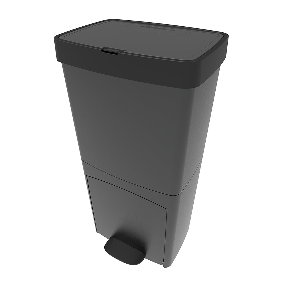 Poubelle De Tri Pédale Picea - 70L - 3Bacs - Gris