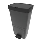 Poubelle De Tri Pédale Picea - 70L - 3Bacs - Gris