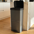 Poubelle À Pédale Tri Sélectif Picea - 70L - Gris