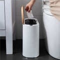 Narrow push bathroom trash can 10L ALDO Wood color with bucket