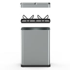 Poubelle De Tri Open Top Inox Tallin - 2X30L - Argent