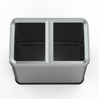 Poubelle De Tri Open Top Inox Tallin - 2X30L - Argent