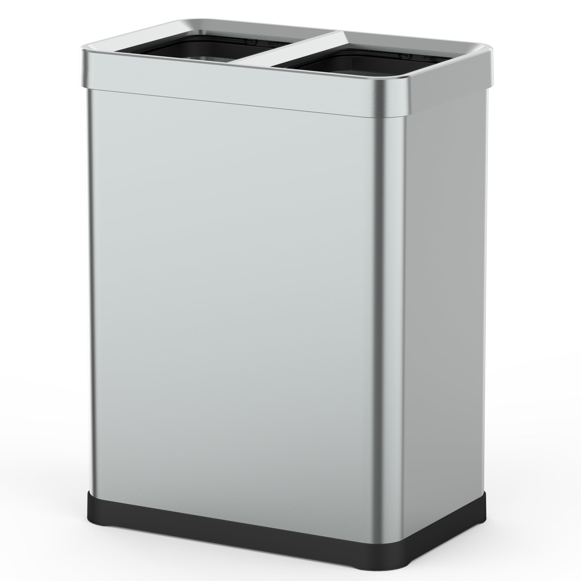 Poubelle De Tri Open Top Inox Tallin - 2X30L - Argent