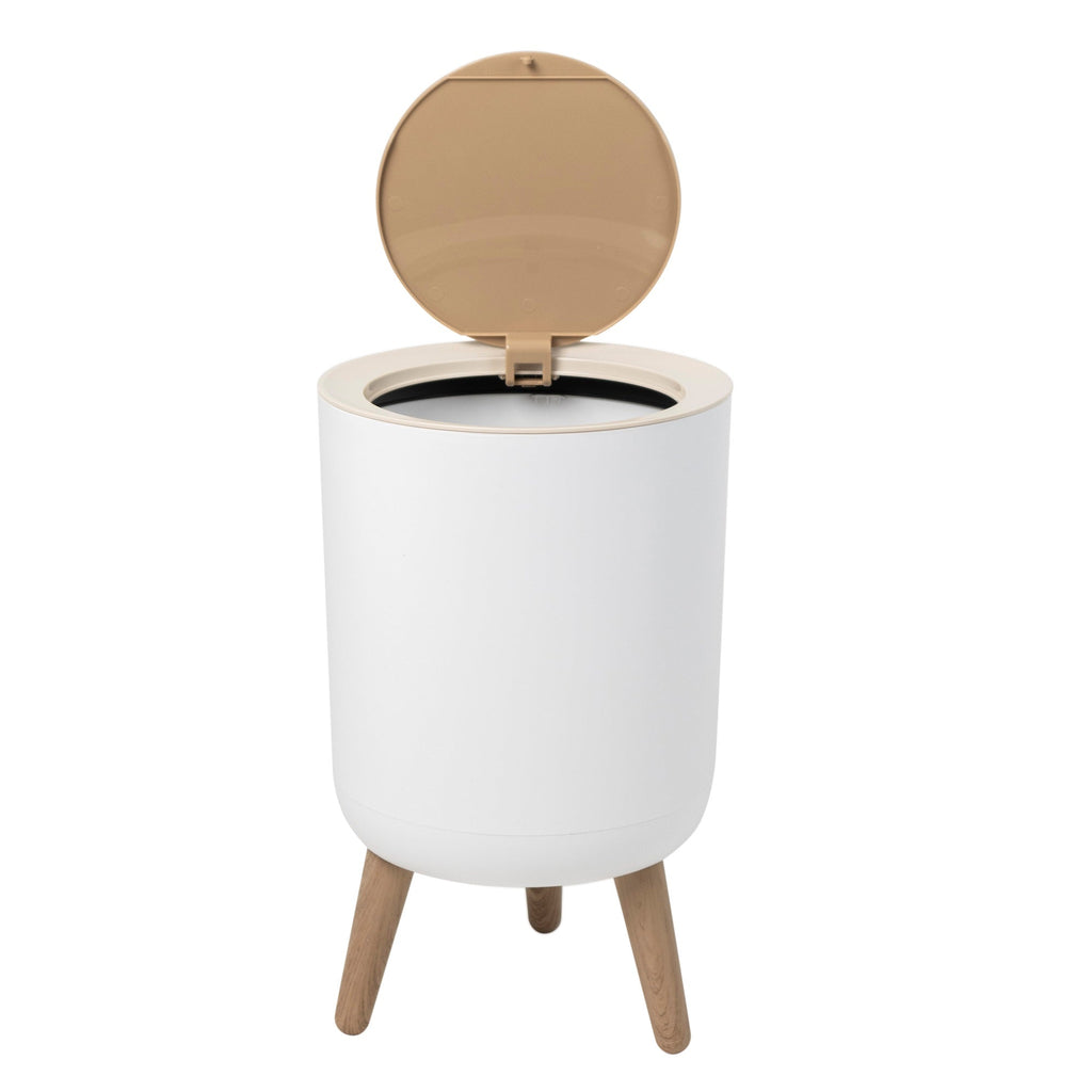 Poubelle De Salle De Bain Push Malmo - 7L - Bois