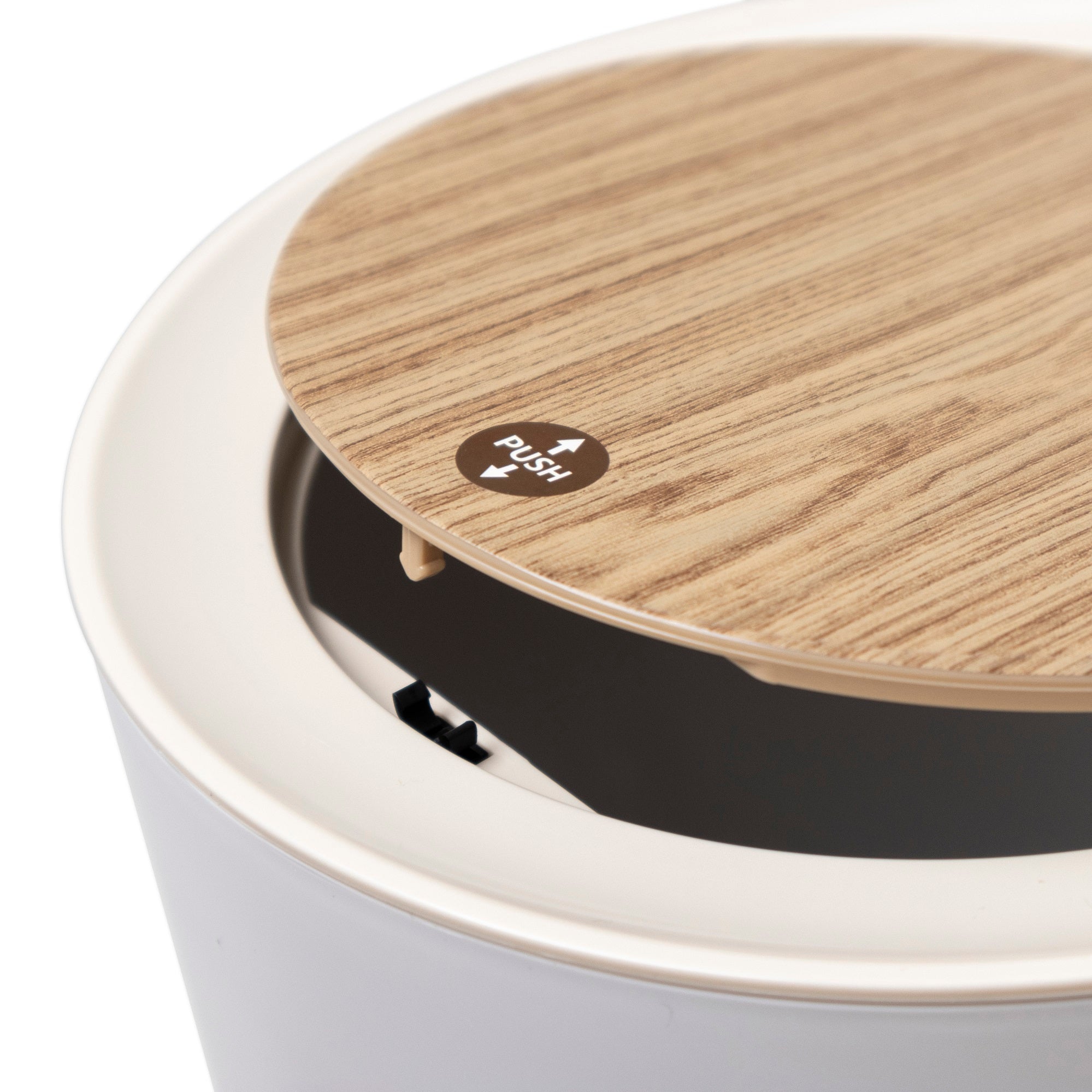Poubelle De Salle De Bain Push Malmo - 7L - Bois