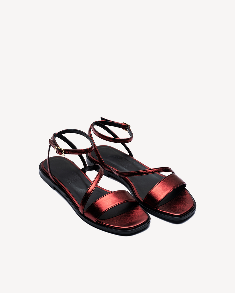 Sandalia plana Grace burdeos