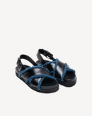 Sandalia Cruzada Furry Negro