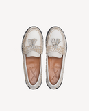 Penny Chunky Loafer Croco White Moccasin