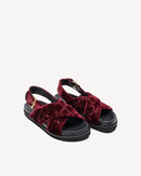Sandalia Bloom Cruzada Rojo Rubí