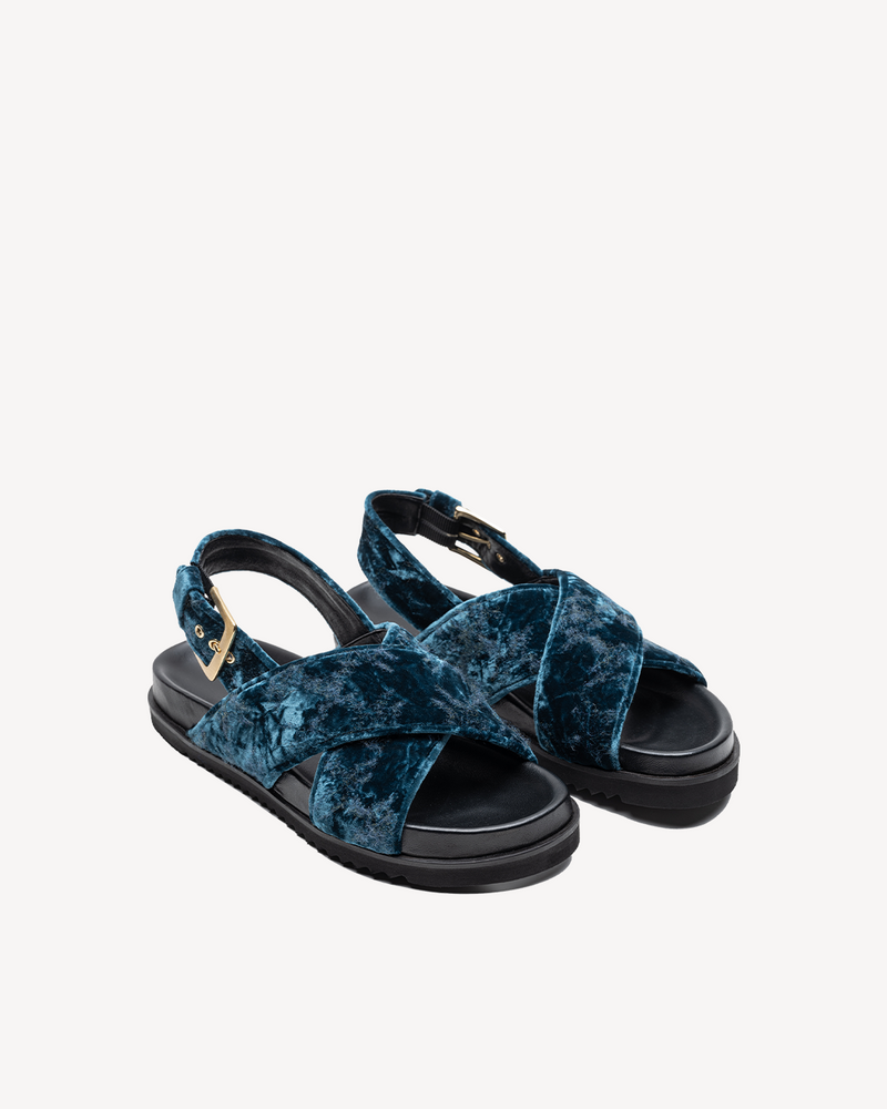 Sandale Bloom Crossed Blue Petrol