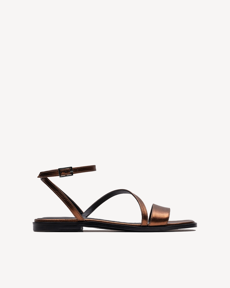 Sandalia plana Grace bronce