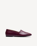 Burgundy Leather Slip-On