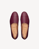 Burgundy Leather Slip-On