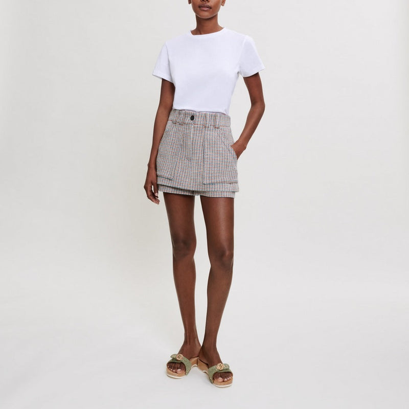 Maje - Short Iva - Bleu / Beige