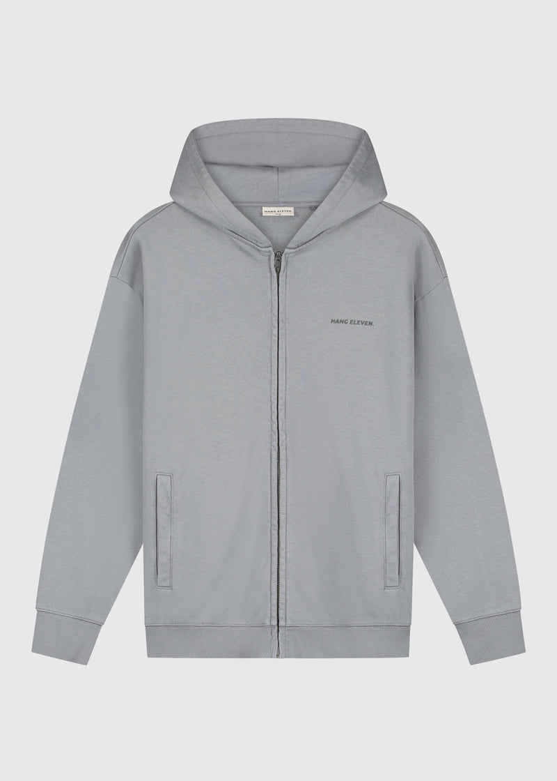 Sweat À Capuche Premium Blanks Full Zip - Washed Grey