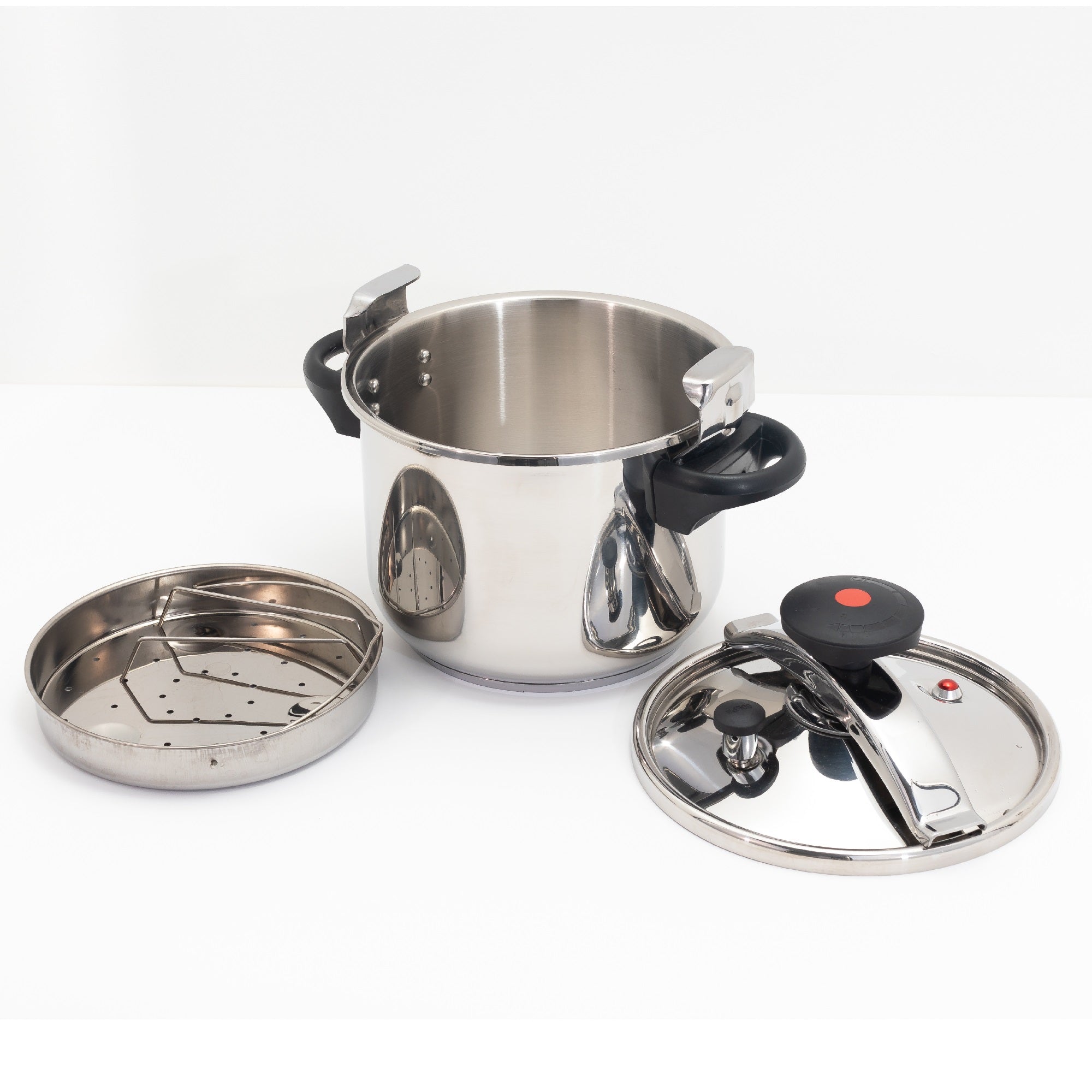 Olla a presión Ø22cm 6L CLASSIQUE en acero inoxidable con cesta de cocción - REDDECO.com