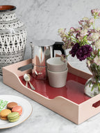 Plateau Laqué Printworks L - Marron/Rose