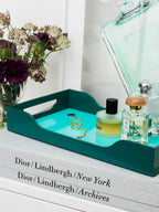 Plateau Laqué Printworks M - Turquoise/Vert