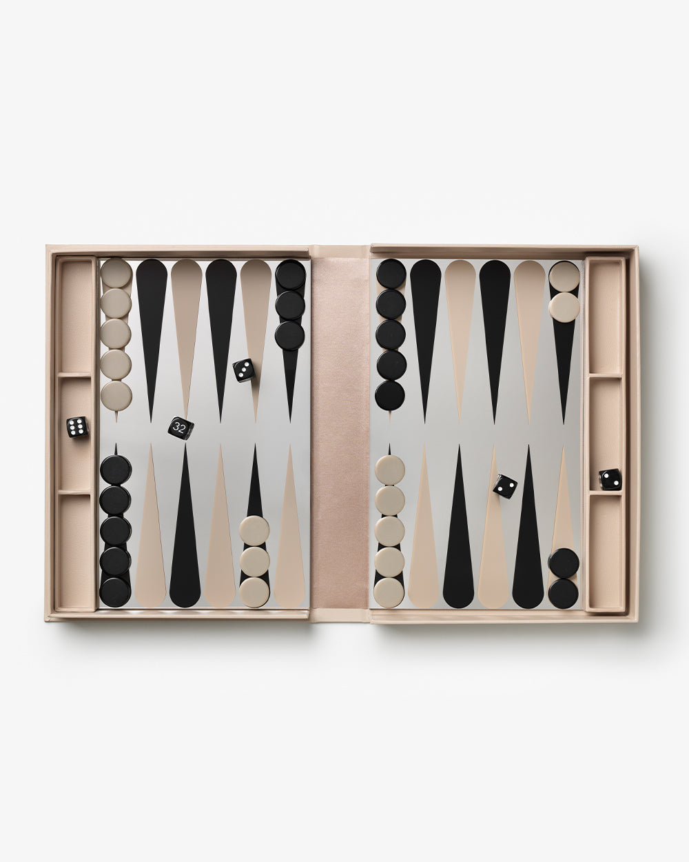 Art Of Backgammon Mirror - Beige/Clear