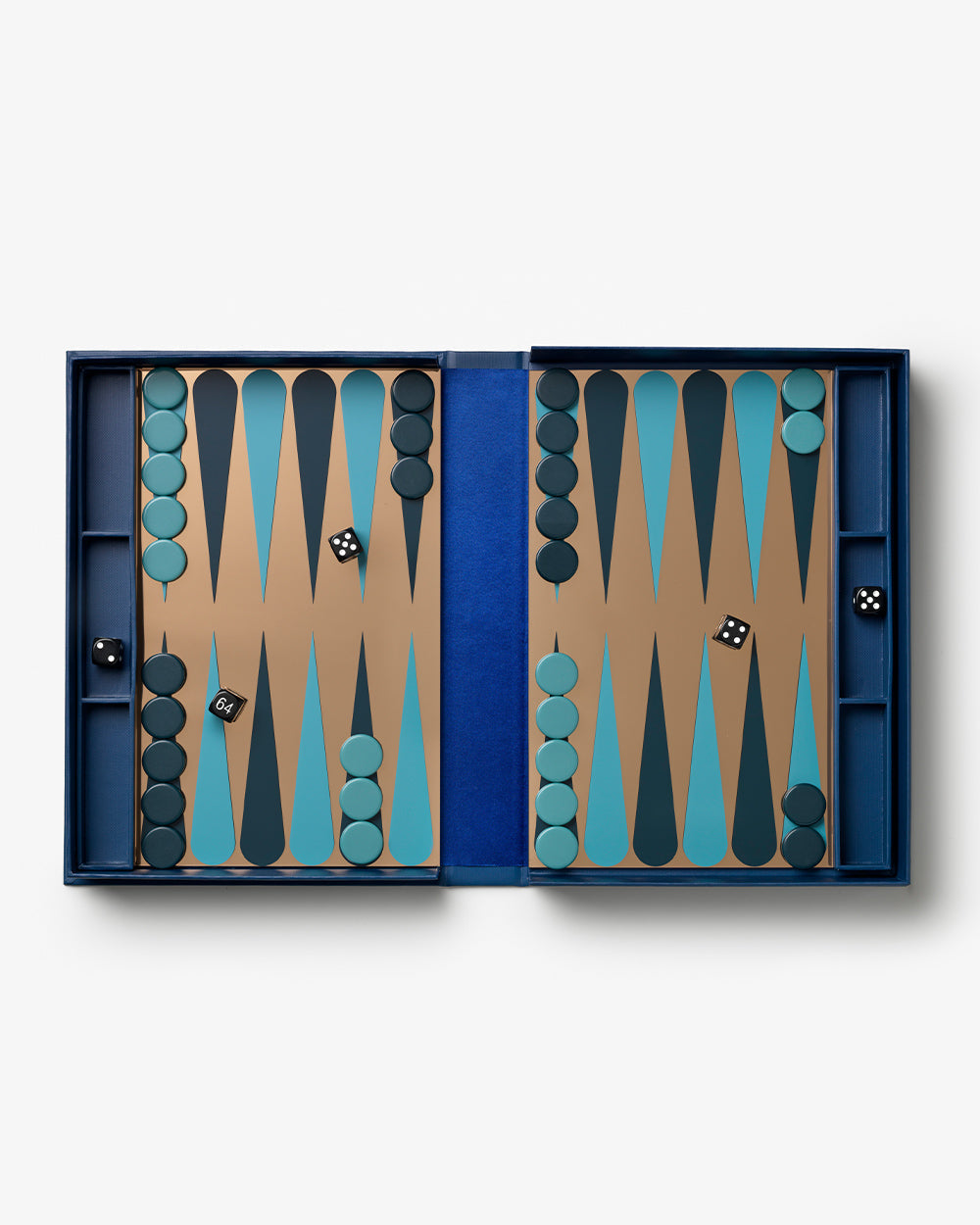 Art Of Backgammon Mirror - Dark Blue/Copper
