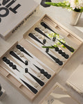 Art Of Backgammon Mirror - Beige/Clear