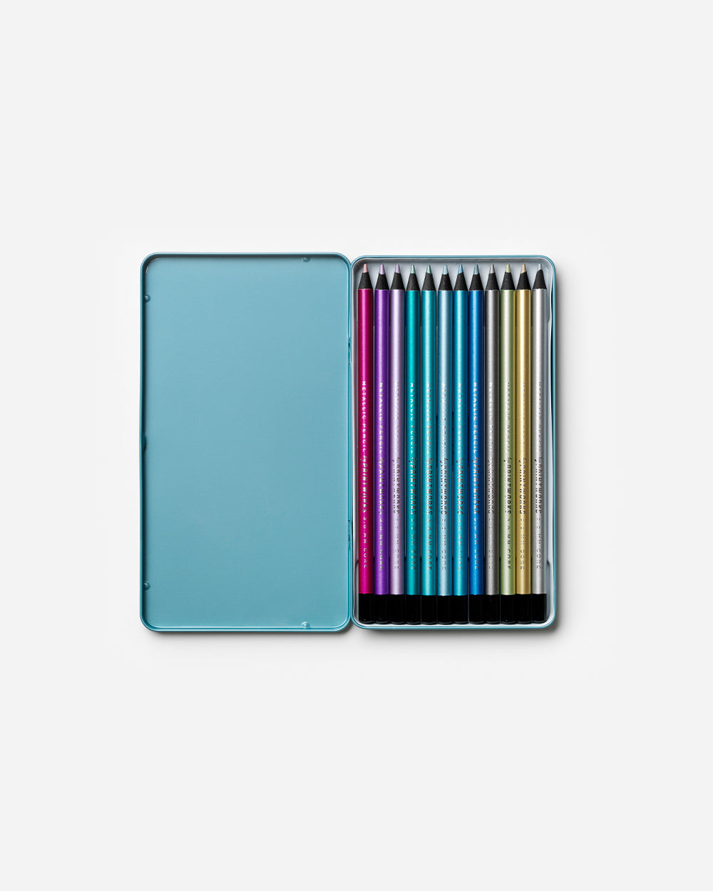 12 Crayons De Couleur Métallisés