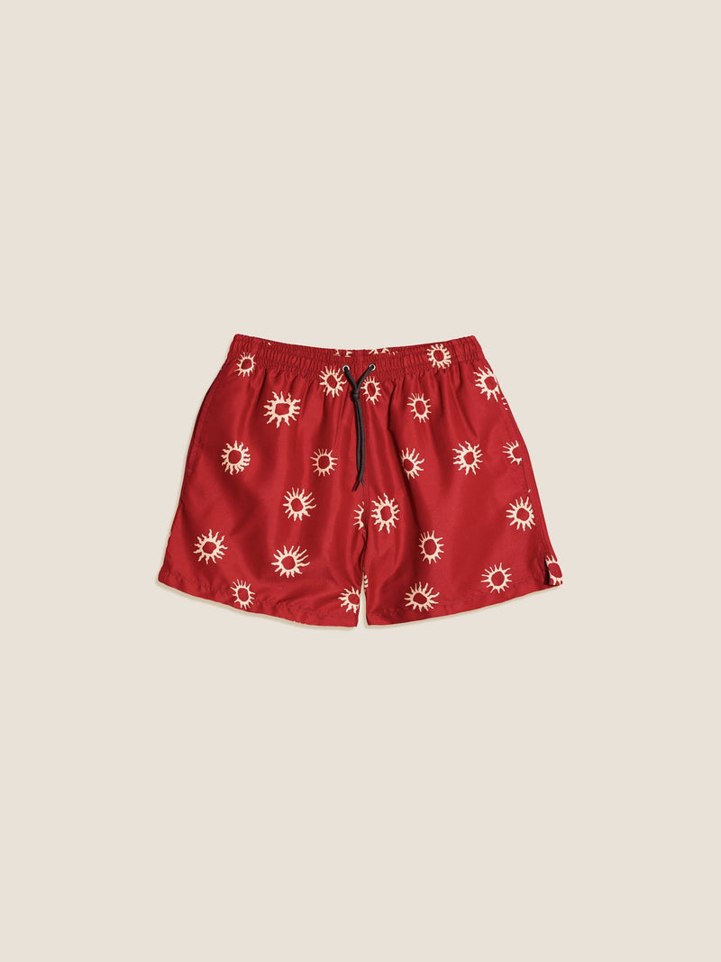 Short De Bain Homme Red Sun