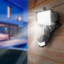 Foco solar negro iluminación potente panel solar remoto LED blanco COOPER BLACK H22cm con detector de movimiento orientable - REDDECO.com