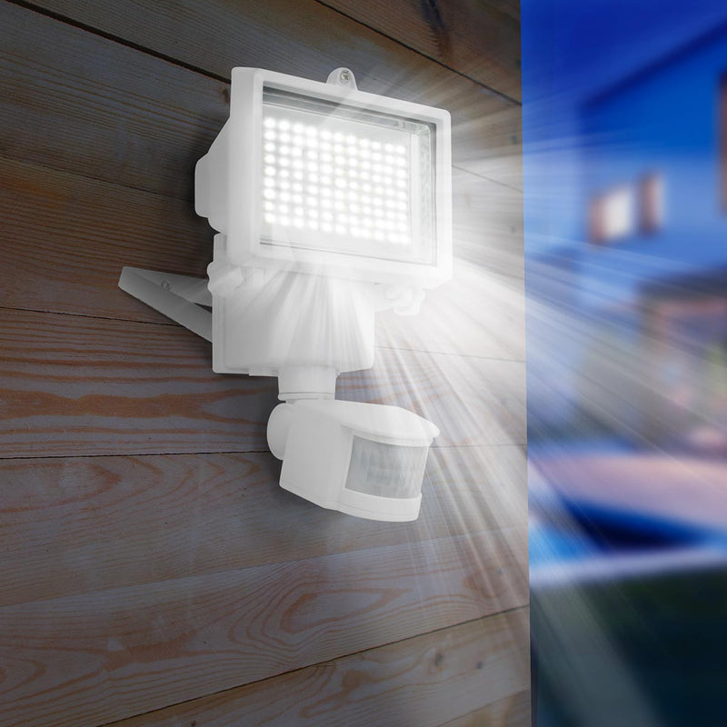 Foco solar blanco iluminación potente panel solar remoto LED blanco COOPER BLANCO H22cm con detector de movimiento orientable - REDDECO.com