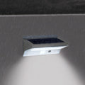 Proyector solar Aplique de acero inoxidable potente iluminación LED blanca DERBY H16cm con detector de movimiento 3 modos - REDDECO.com