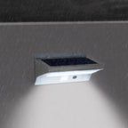 Proyector solar Aplique de acero inoxidable potente iluminación LED blanca DERBY H16cm con detector de movimiento 3 modos - REDDECO.com