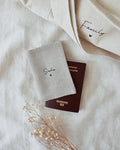 Protège Passeport Lin - Beige