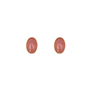 Oval Gemstones - Rhodochrosite - Gold