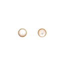 Round Gemstones - White Mother-of-Pearl - Gold