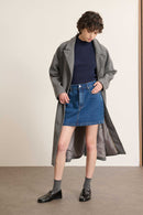 Pull sans manches marine, collection Garance Paris automne hiver 2025, col montant et coupe ajustée confortable.