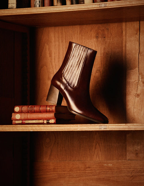 Bottines À Talons Divo - Cuir Marron