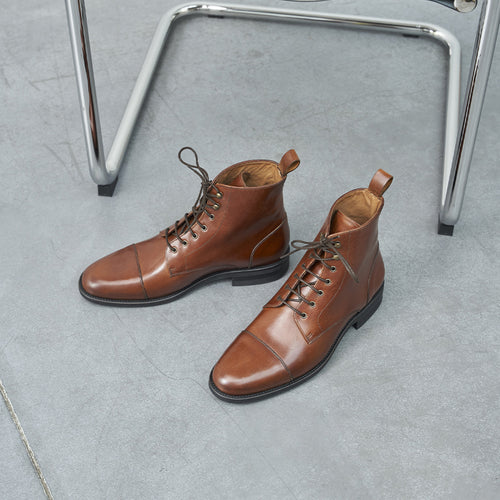 Combat Boots L'Man Inconscient Cuir Armagnac