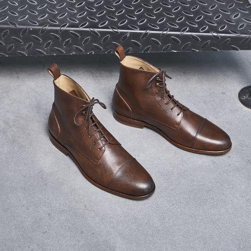 Combat Boots L'Homme Inconscient Cuir Marron