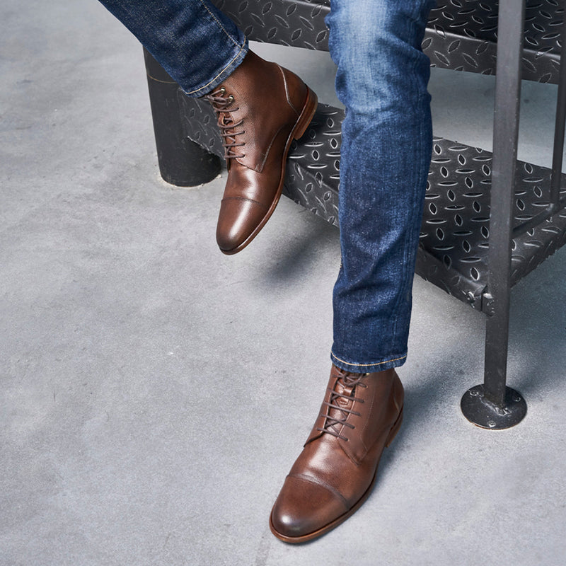 Combat Boots L'Homme Inconscient Cuir Marron