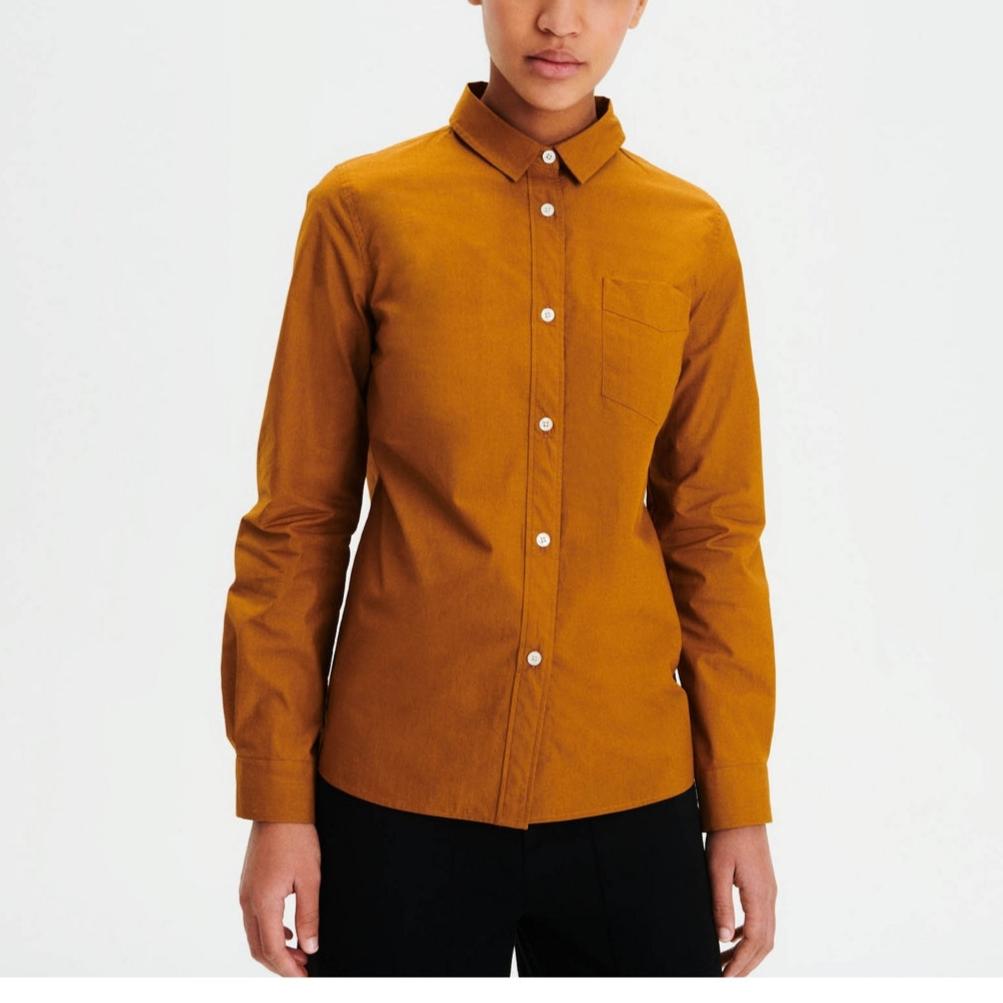 Camisa de manga larga - Marrón dorado - Mujer