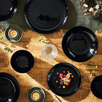 Pampille - 6 Assiettes Plates - Noir - 25Cm - Luminarc
