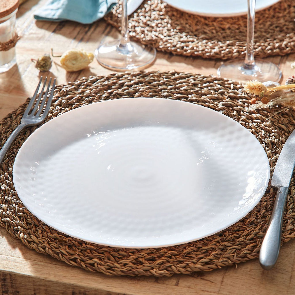 Pampille - 6 Assiettes Plates - Blanc - 25Cm - Luminarc