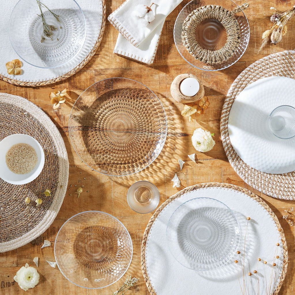 Pampille - 6 Assiettes Plates - Blanc - 25Cm - Luminarc