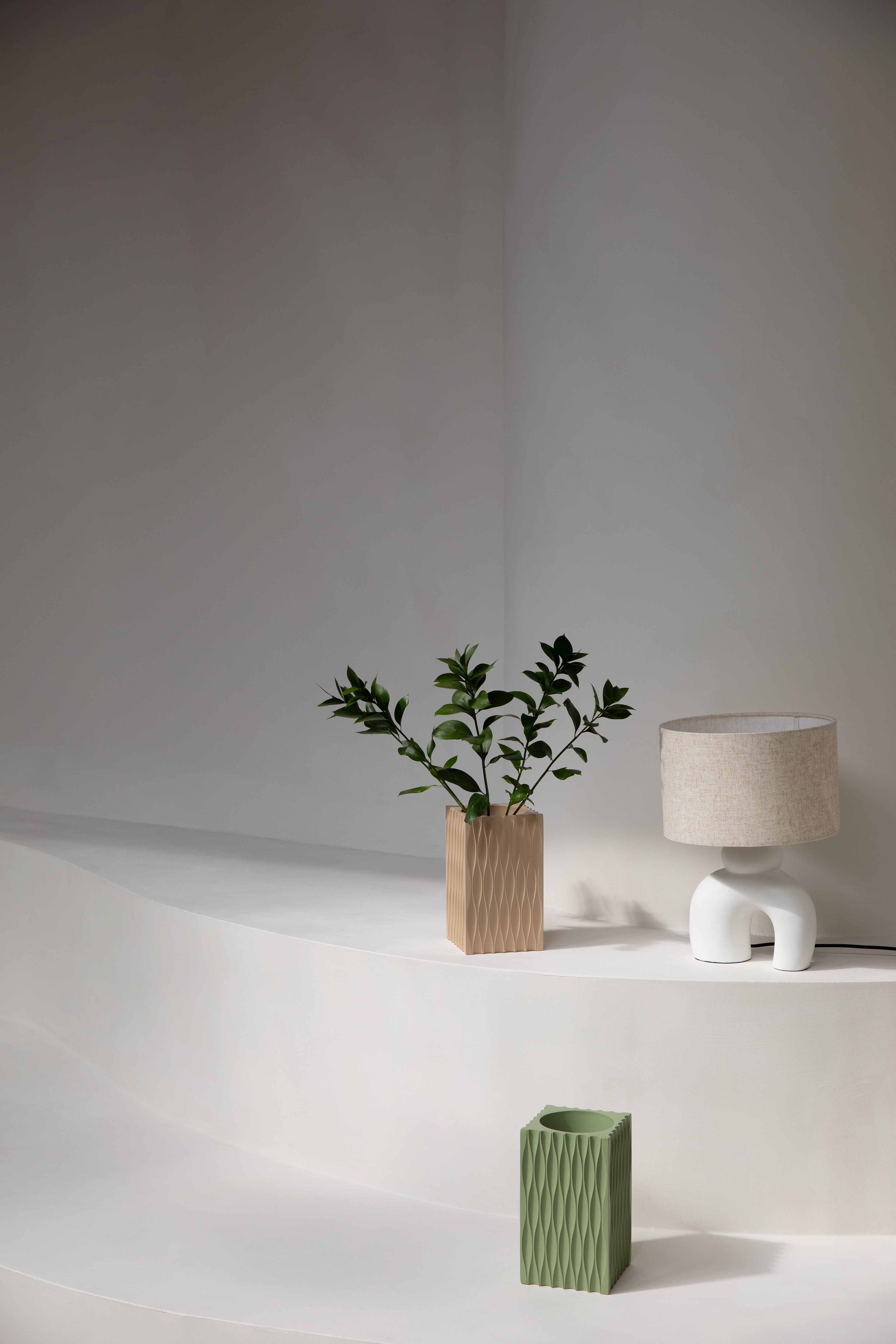 Riley - Vase - Resin - Stone Green