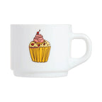 Pop Gourmandise - 6 Cupcake Mugs - White - 22 cl - Luminarc