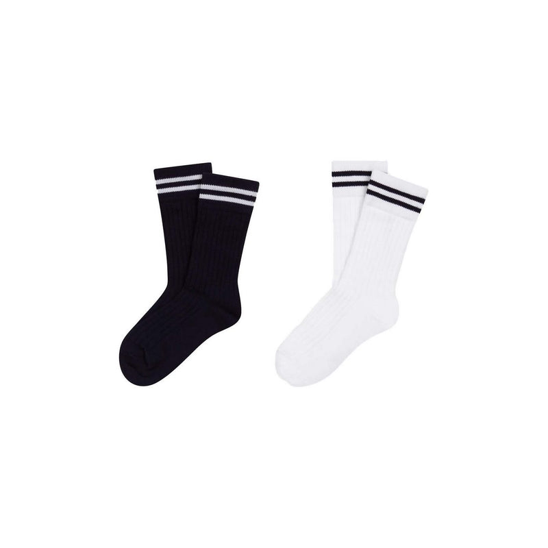 Chaussettes - White/Dark Blue - Enfant